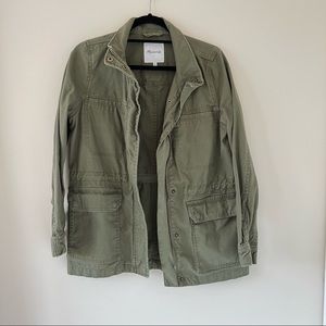 Madewell green military utility jacket